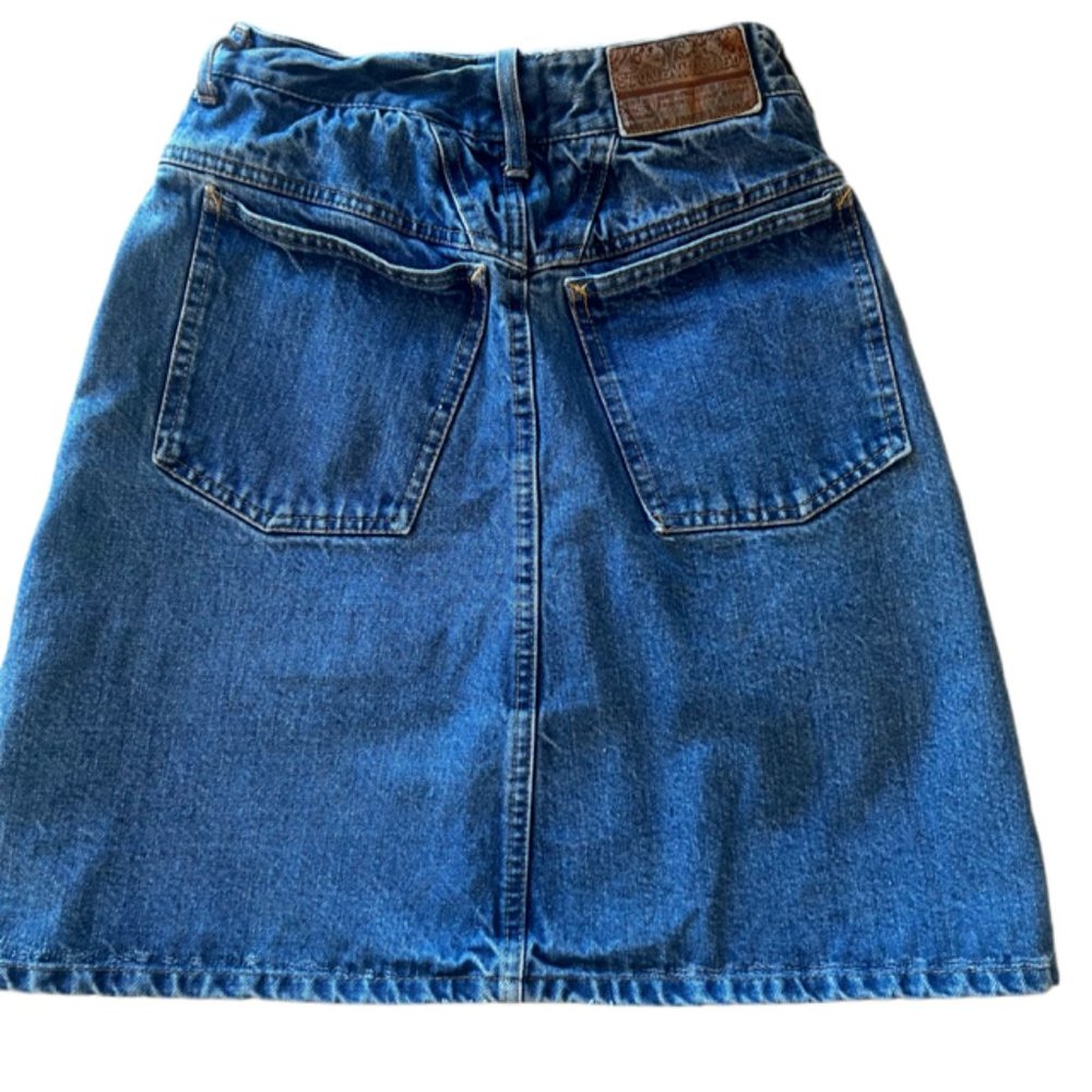 Vintage Marithe Francois Girbaud Denim Jean Skirt 7/8 - Picture 10 of 15
